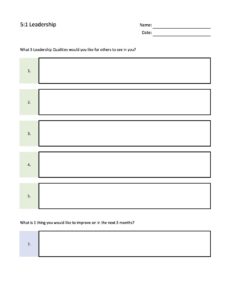 5to1-leadership-personal-goal-worksheet